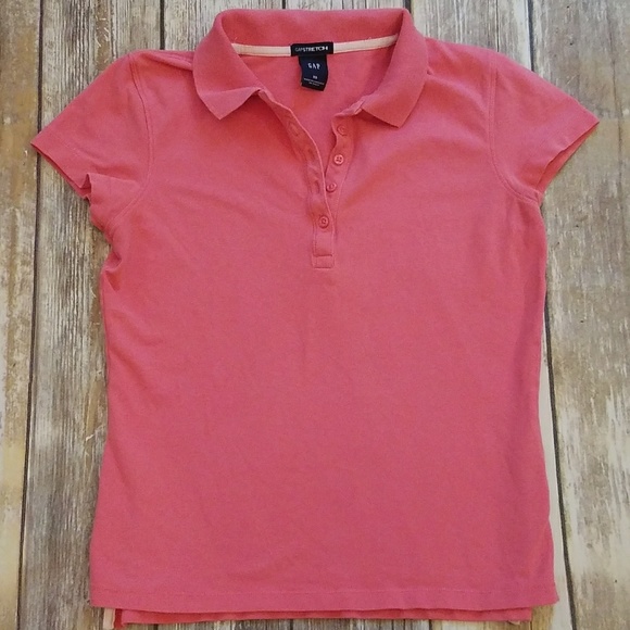 GAP Tops - 2/$20 GAP Stetch Pink Polo Shirt XS